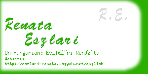 renata eszlari business card